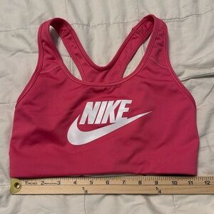 Nike Women's Swoosh Sports Bra Pink Medium Support Non Padded Size Small